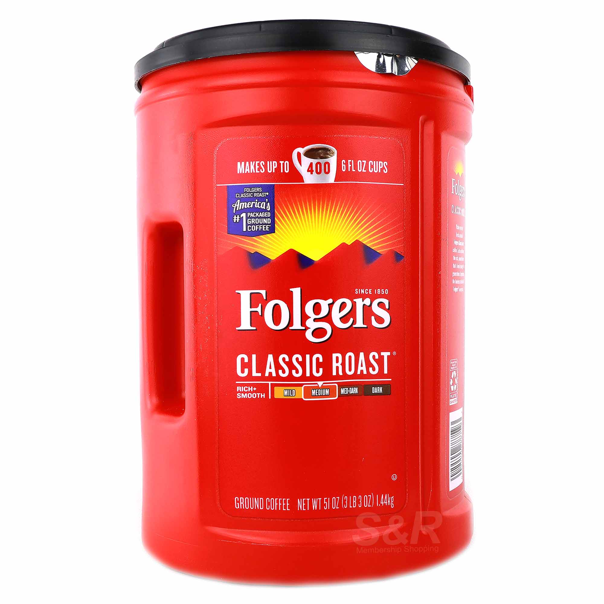Folgers Classic Roast Medium Ground Coffee 1.44kg Folgers Classic Roast Medium Ground Coffee 1.44kg